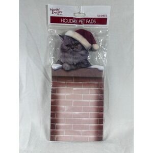 Martin Designs Holiday Pet Pads Cat in Santa Hat Chimney Notepad 100 Sheets 2003